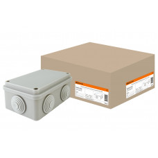 Распаячная коробка ОП 120х80х50мм, крышка, IP55, 6 вх. TDM SQ1401-0105